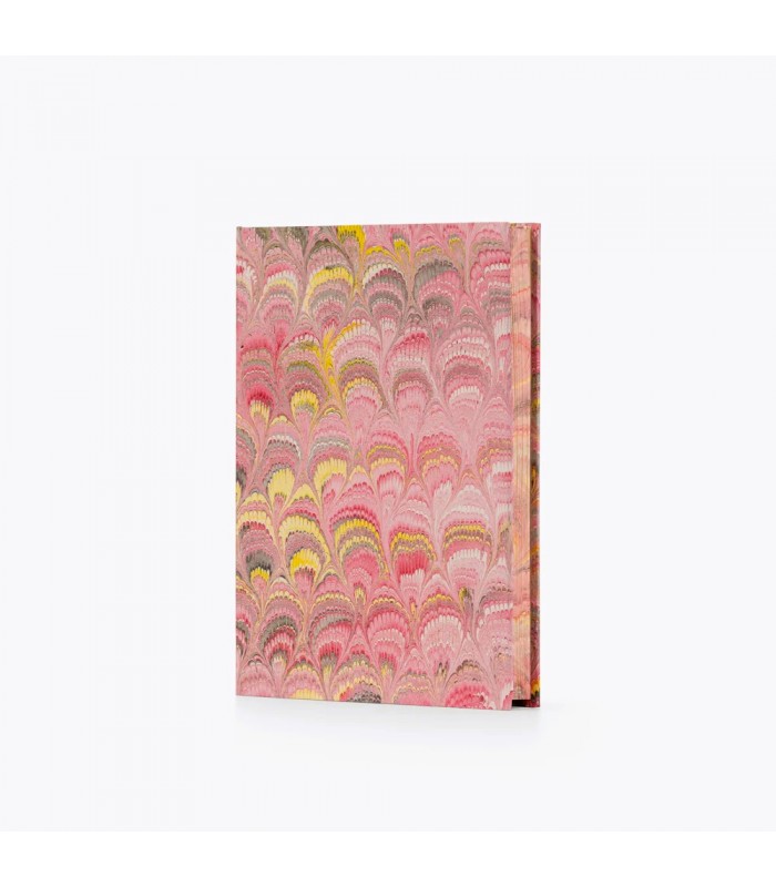 Marbled Edges Journal -Pink Peacock [Unlined &Various Sizes]