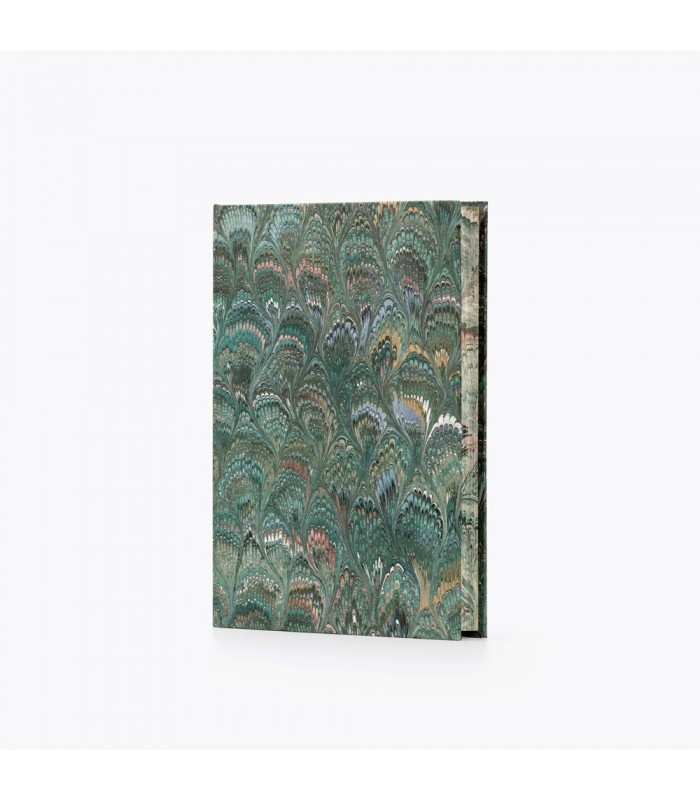 Marbled Edges Journal - Green Peacock [Unlined &Various Sizes]