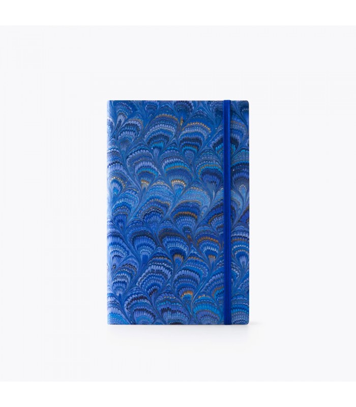 Bullet Royal Blue Marble Journal with Elastic [Dotted]