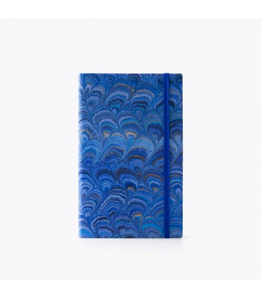 Bullet Royal Blue Marble Journal with Elastic [Dotted]