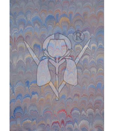 Mauve Peacock Marbled Paper