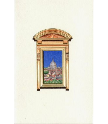 St Peter's Rome Window Card