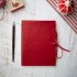 [Various Sizes] Red Soft Leather Journal with Tie