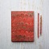 [Various Sizes] Red Peacock Marble Journal