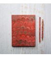[Various Sizes] Red Peacock Marble Journal