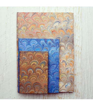 Green Peacock Marble Journal [Unlined & Various Sizes]