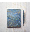[Various Sizes] Marine Blue Peacock Marble Journal