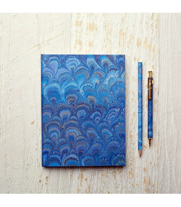 Royal Blue Marble Journal [Unlined & Various Sizes]