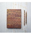 [Various Sizes] Brown Peacock Marble Journal