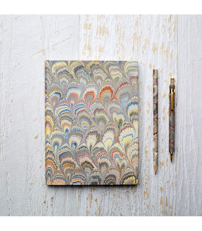 Grey Peacock Marble Journal [Unlined & Various Sizes]