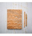 [Various Sizes] Orange Peacock Marble Journal