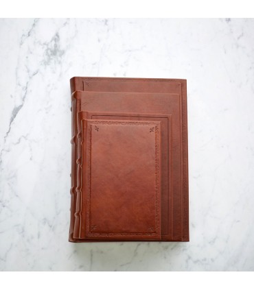 Traditional Brown Leather Journal [Unlined & Various sizes]