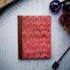 [Various Sizes] Red Marble Journal with Leather Spine