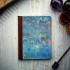 [Various Sizes] Light Blue Marble Journal with Leather Spine
