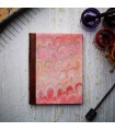 Pink Marble Journal with Leather Spine
