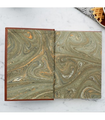 Traditional Brown Leather Journal with Hand Tooling [Unlined & Various Sizes]