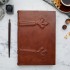 Traditional Brown Leather Journal with Hinges