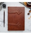 Traditional Brown Leather Journal with Hinges