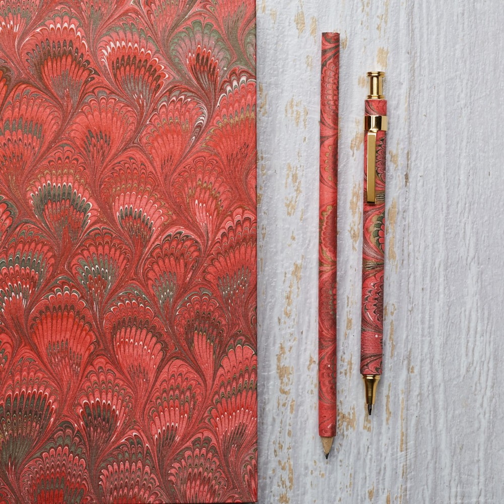Red Marble Pen & Pencil Red Marble Pen & Pencil