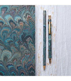 Green Marble Pen & Pencil