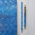 Royal Blue Marble Pen & Pencil
