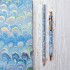 Light Blue Marble Pen & Pencil
