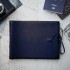 [Various Sizes] Blue Soft Leather Album with Tie