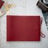 [Various Sizes] Burgandy Soft Leather Album with Tie