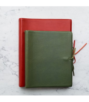 [Various Sizes] Blue Soft Leather Album with Tie