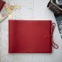 [Various Sizes] Red Soft Leather Album with Tie