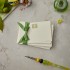 Green Monogrammed Note Card and Envelope