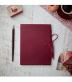 [Various Sizes] Burgandy Soft Leather Journal with Tie