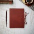 [Various Sizes] Brown Soft Leather Journal with Tie